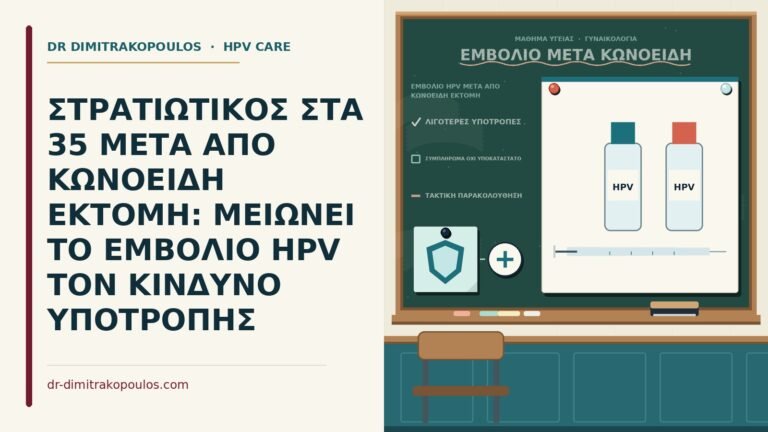 εμβόλιο HPV μετά από κωνοειδή εκτομή