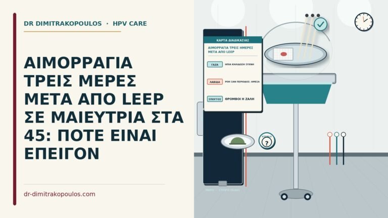 αιμορραγία τρεις ημέρες μετά από LEEP