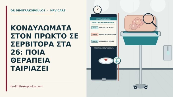 ΚΟΝΔΥΛΩΜΑΤΑ ΣΤΟΝ ΠΡΩΚΤΟ ΣΕ ΣΕΡΒΙΤΟΡΑ ΣΤΑ 26: ΠΟΙΑ ΘΕΡΑΠΕΙΑ ΤΑΙΡΙΑΖΕΙ πρωκτικά κονδυλώματα