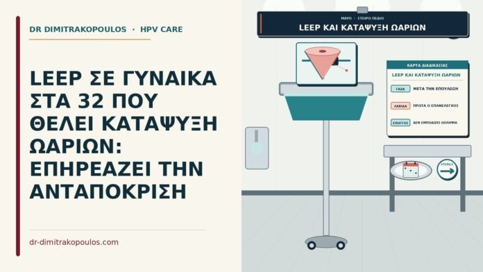 LEEP ΣΕ ΓΥΝΑΙΚΑ ΣΤΑ 32 ΠΟΥ ΘΕΛΕΙ ΚΑΤΑΨΥΞΗ ΩΑΡΙΩΝ: ΕΠΗΡΕΑΖΕΙ ΤΗΝ ΑΝΤΑΠΟΚΡΙΣΗ LEEP και κατάψυξη ωαρίων