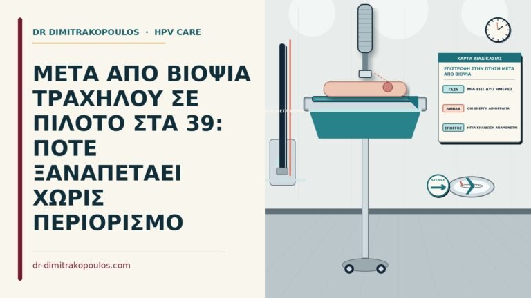 επιστροφή στην πτήση μετά από βιοψία