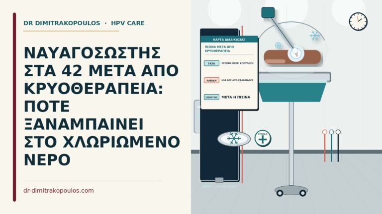 πισίνα μετά από κρυοθεραπεία κονδυλωμάτων