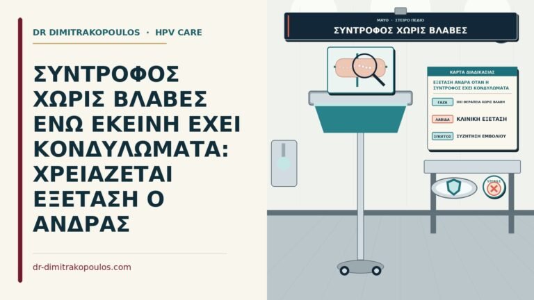 εξέταση άνδρα όταν η σύντροφος έχει κονδυλώματα