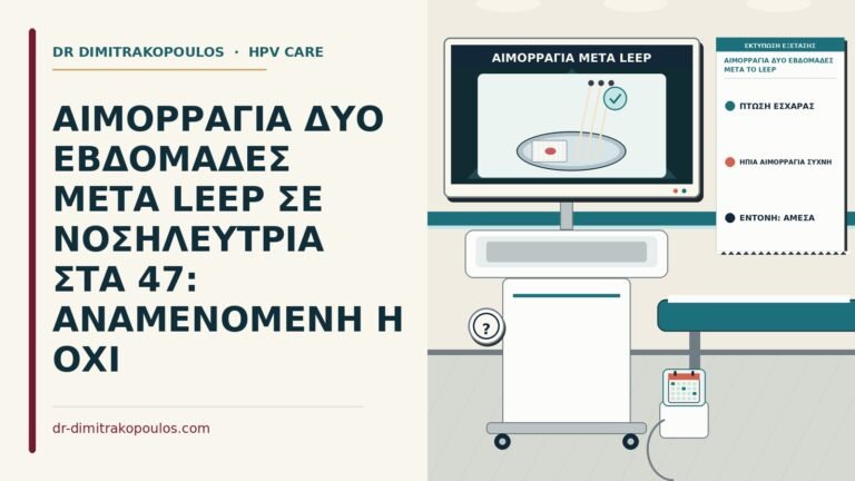αιμορραγία δύο εβδομάδες μετά το LEEP