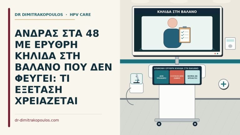επίμονη ερυθρή κηλίδα στη βάλανο