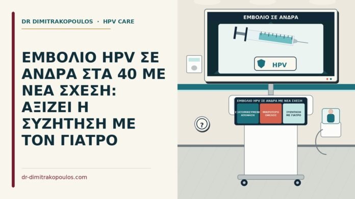 εμβόλιο HPV σε άνδρα με νέα σχέση