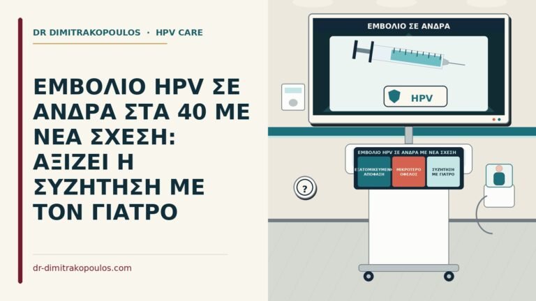 εμβόλιο HPV σε άνδρα με νέα σχέση