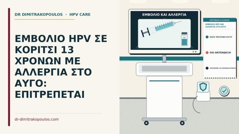 εμβόλιο HPV και αλλεργία στο αυγό