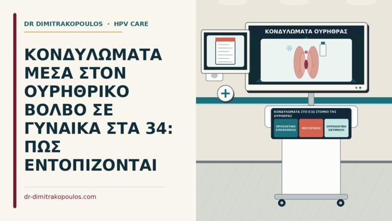 κονδυλώματα στο έξω στόμιο της ουρήθρας