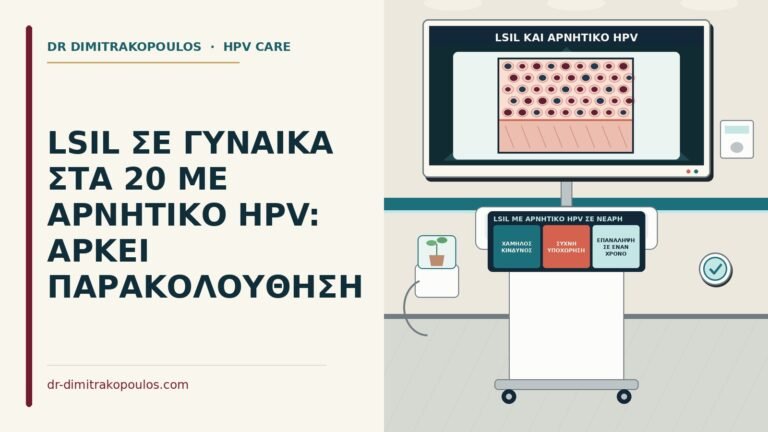LSIL με αρνητικό HPV σε νεαρή