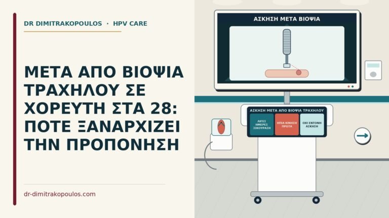 άσκηση μετά από βιοψία τραχήλου