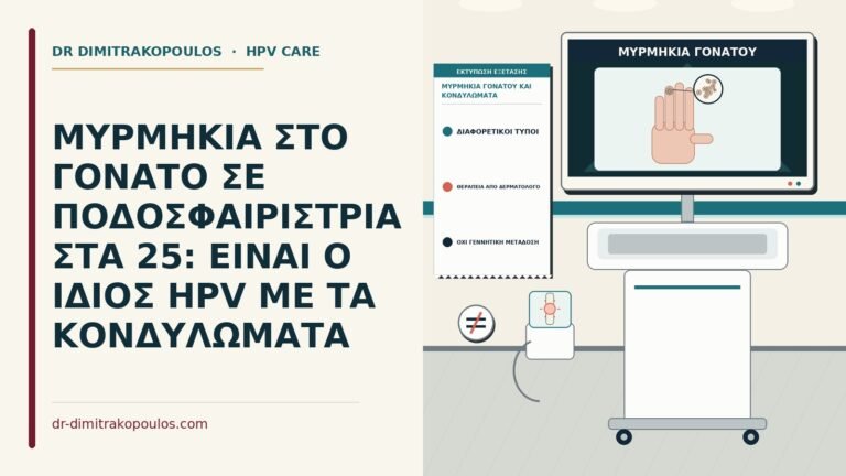 μυρμηκιά γονάτου και κονδυλώματα