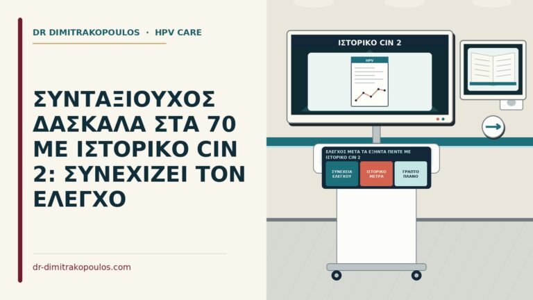 έλεγχος μετά τα εξήντα πέντε με ιστορικό CIN 2