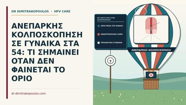 μη ορατό όριο στην κολποσκόπηση