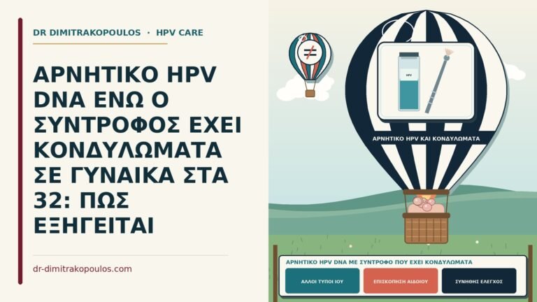 αρνητικό HPV DNA με σύντροφο που έχει κονδυλώματα