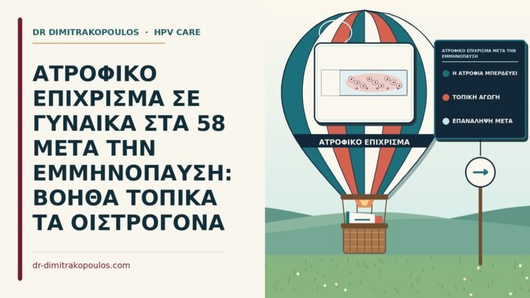 ατροφικό επίχρισμα μετά την εμμηνόπαυση