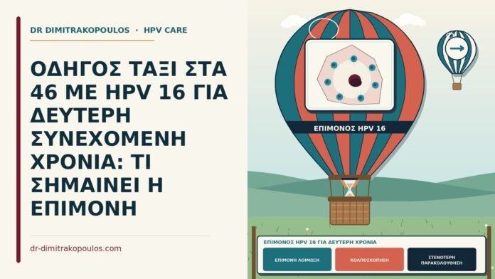 επίμονος HPV 16 για δεύτερη χρονιά