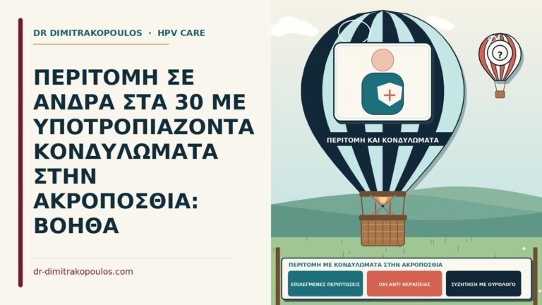 περιτομή με κονδυλώματα στην ακροποσθία
