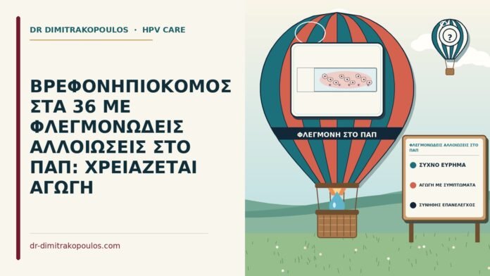 ΒΡΕΦΟΝΗΠΙΟΚΟΜΟΣ ΣΤΑ 36 ΜΕ ΦΛΕΓΜΟΝΩΔΕΙΣ ΑΛΛΟΙΩΣΕΙΣ ΣΤΟ ΠΑΠ: ΧΡΕΙΑΖΕΤΑΙ ΑΓΩΓΗ φλεγμονώδεις αλλοιώσεις στο Παπ