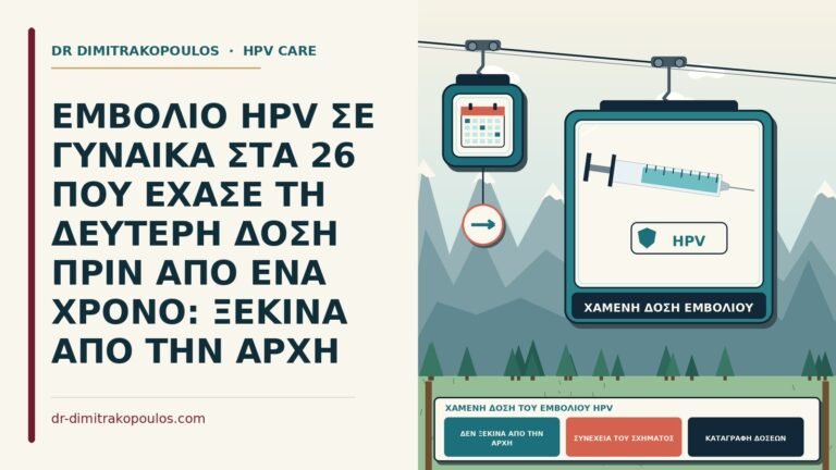 χαμένη δόση του εμβολίου HPV