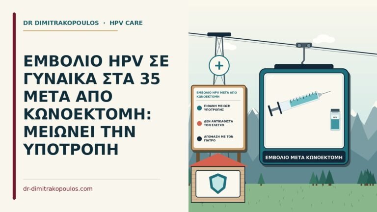 εμβόλιο HPV μετά από κωνοεκτομή