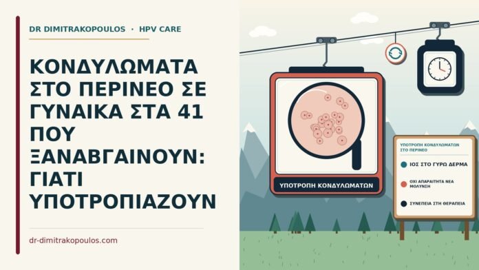 υποτροπή κονδυλωμάτων στο περίνεο