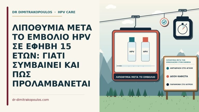 λιποθυμία μετά τον εμβολιασμό στην εφηβεία