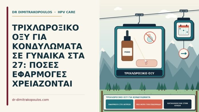 τριχλωροξικό οξύ για κονδυλώματα