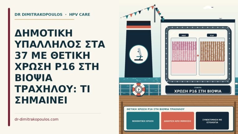 θετική χρώση p16 στη βιοψία τραχήλου