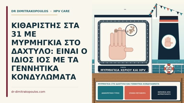 μυρμηγκιά στο δάχτυλο και γεννητικά κονδυλώματα