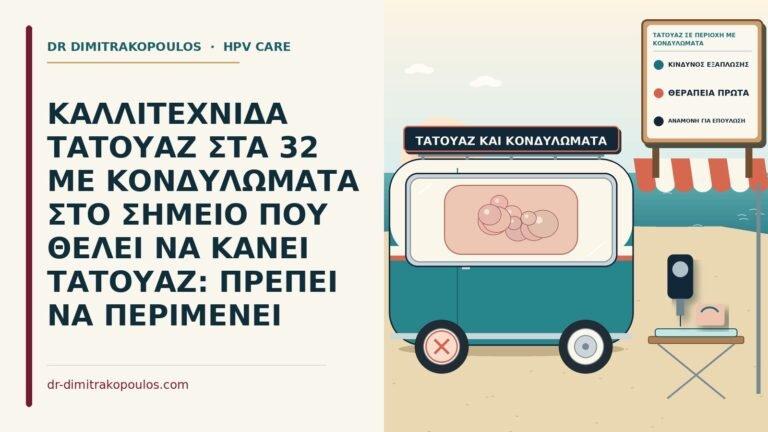 τατουάζ σε περιοχή με κονδυλώματα