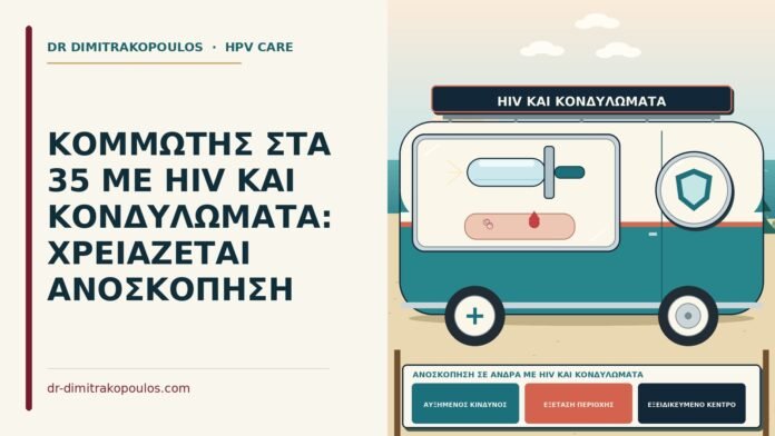 ανοσκόπηση σε άνδρα με HIV και κονδυλώματα