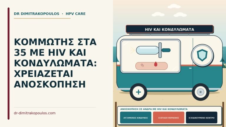 ανοσκόπηση σε άνδρα με HIV και κονδυλώματα