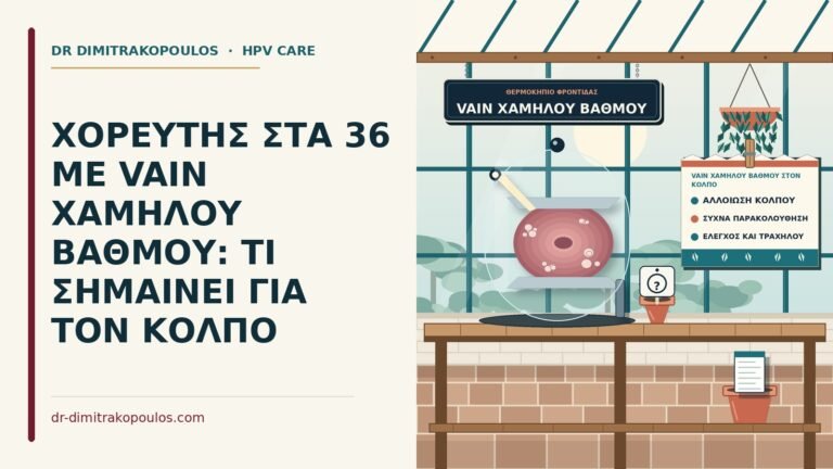 VAIN χαμηλού βαθμού στον κόλπο