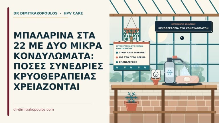 κρυοθεραπεία δύο μικρών κονδυλωμάτων