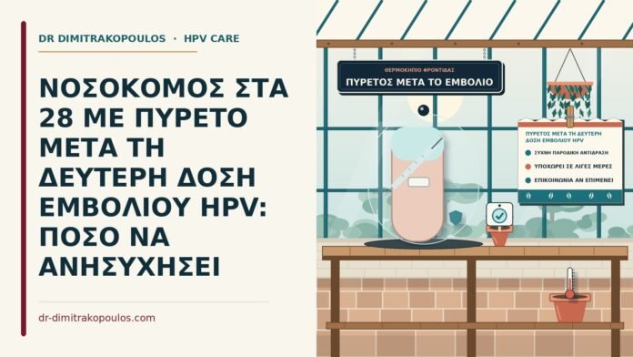 ΝΟΣΟΚΟΜΟΣ ΣΤΑ 28 ΜΕ ΠΥΡΕΤΟ ΜΕΤΑ ΤΗ ΔΕΥΤΕΡΗ ΔΟΣΗ ΕΜΒΟΛΙΟΥ HPV: ΠΟΣΟ ΝΑ ΑΝΗΣΥΧΗΣΕΙ πυρετός μετά τη δεύτερη δόση εμβολίου HPV