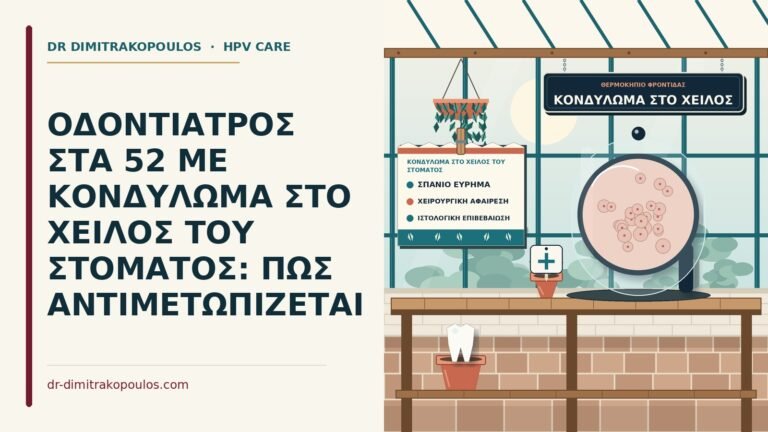 κονδύλωμα στο χείλος του στόματος