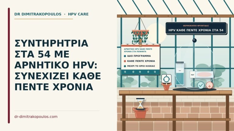 αρνητικό HPV κάθε πέντε χρόνια στα πενήντα