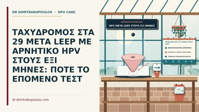 αρνητικό HPV έξι μήνες μετά LEEP