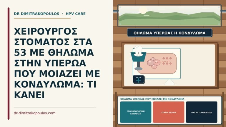 θήλωμα υπερώας που μοιάζει με κονδύλωμα