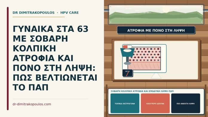 σοβαρή κολπική ατροφία και επώδυνη λήψη Παπ