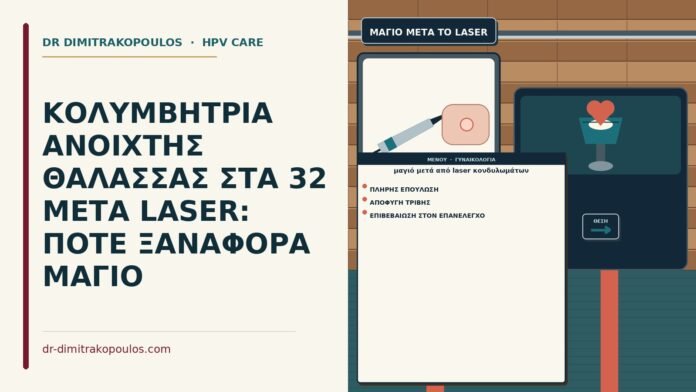 ΚΟΛΥΜΒΗΤΡΙΑ ΑΝΟΙΧΤΗΣ ΘΑΛΑΣΣΑΣ ΣΤΑ 32 ΜΕΤΑ LASER: ΠΟΤΕ ΞΑΝΑΦΟΡΑ ΜΑΓΙΟ μαγιό μετά από laser κονδυλωμάτων