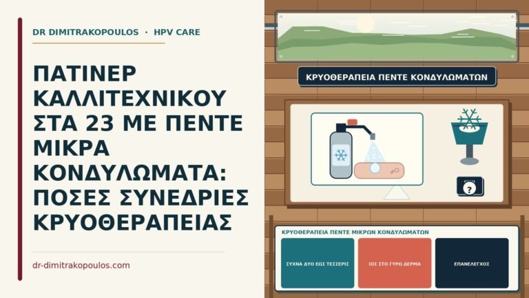 κρυοθεραπεία πέντε μικρών κονδυλωμάτων
