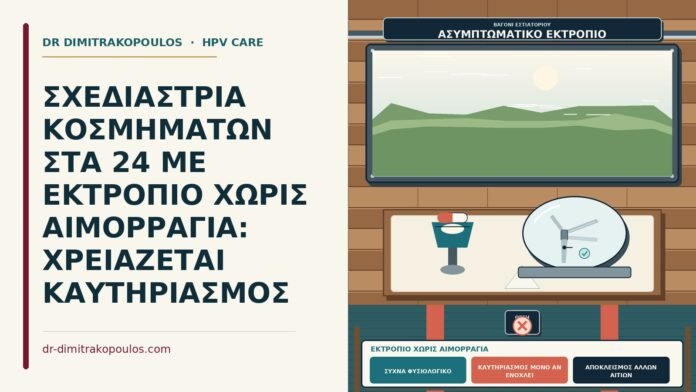 ΣΧΕΔΙΑΣΤΡΙΑ ΚΟΣΜΗΜΑΤΩΝ ΣΤΑ 24 ΜΕ ΕΚΤΡΟΠΙΟ ΧΩΡΙΣ ΑΙΜΟΡΡΑΓΙΑ: ΧΡΕΙΑΖΕΤΑΙ ΚΑΥΤΗΡΙΑΣΜΟΣ εκτρόπιο χωρίς αιμορραγία