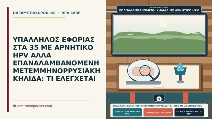 επαναλαμβανόμενη μετεμμηνορρυσιακή κηλίδα με αρνητικό HPV