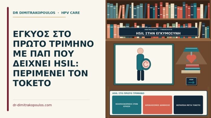 ΕΓΚΥΟΣ ΣΤΟ ΠΡΩΤΟ ΤΡΙΜΗΝΟ ΜΕ ΠΑΠ ΠΟΥ ΔΕΙΧΝΕΙ HSIL: ΠΕΡΙΜΕΝΕΙ ΤΟΝ ΤΟΚΕΤΟ HSIL στο πρώτο τρίμηνο