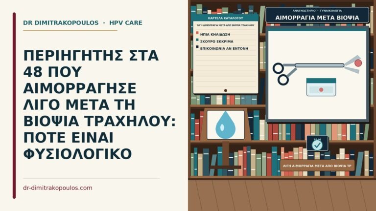 λίγη αιμορραγία μετά από βιοψία τραχήλου