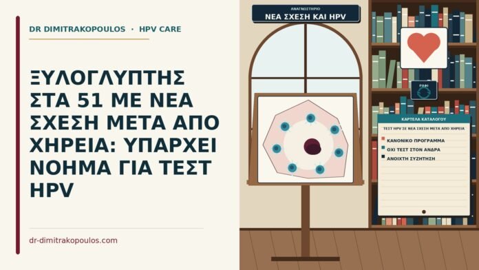 ΞΥΛΟΓΛΥΠΤΗΣ ΣΤΑ 51 ΜΕ ΝΕΑ ΣΧΕΣΗ ΜΕΤΑ ΑΠΟ ΧΗΡΕΙΑ: ΥΠΑΡΧΕΙ ΝΟΗΜΑ ΓΙΑ ΤΕΣΤ HPV τεστ HPV σε νέα σχέση μετά από χηρεία