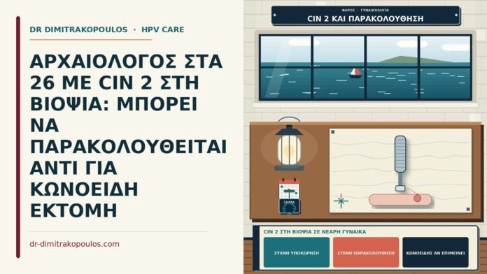 CIN 2 στη βιοψία σε νεαρή γυναίκα