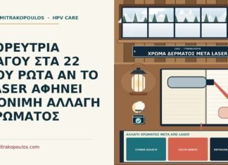 αλλαγή χρώματος μετά από laser